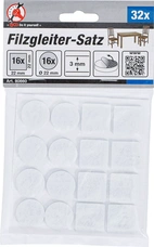 Filtdynor-sats | Vit | 32 delar