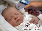 Pann-febertermometer | kontaktlös, Infraröd | för person- + objektmätning | 0 - 100°
