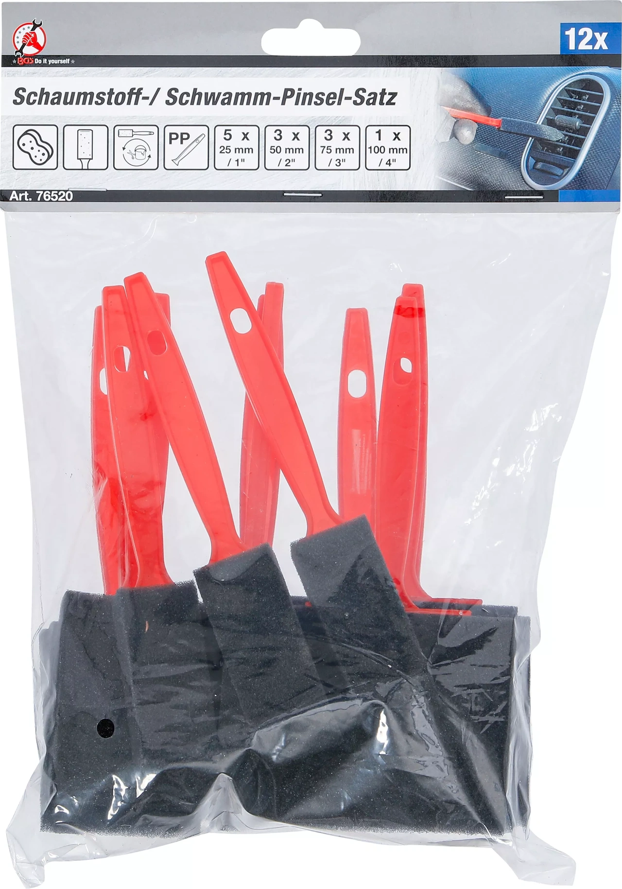 Skum- / svampensel-sats | 12 delar