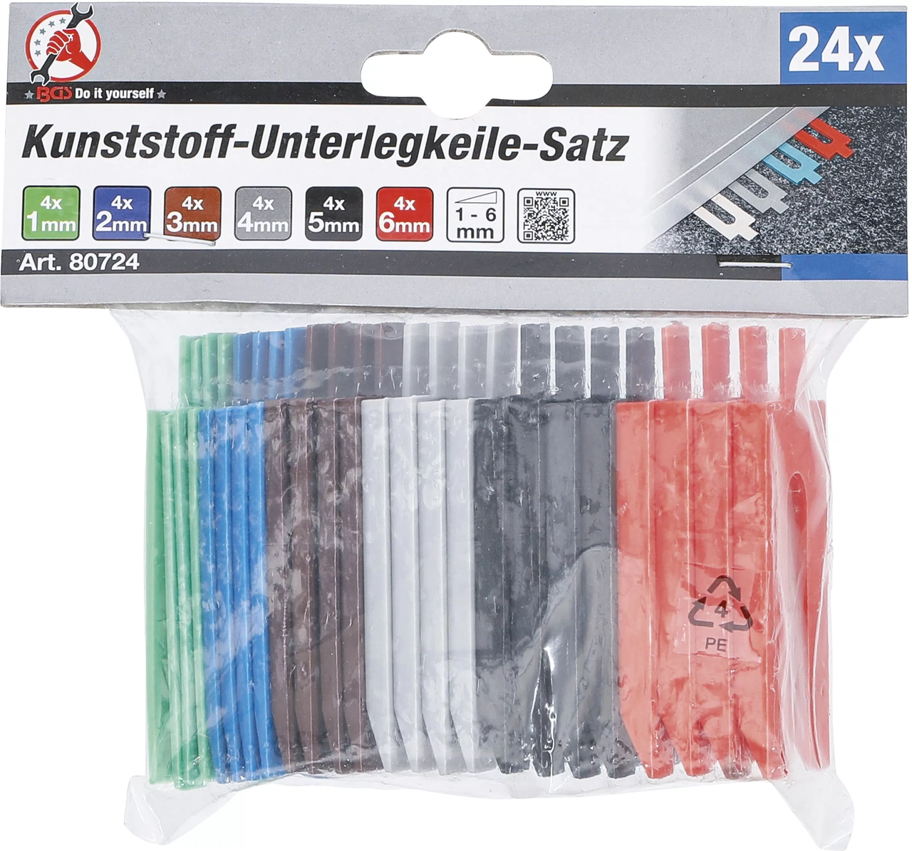 Plast-Underläggskilar-sats | 24 delar