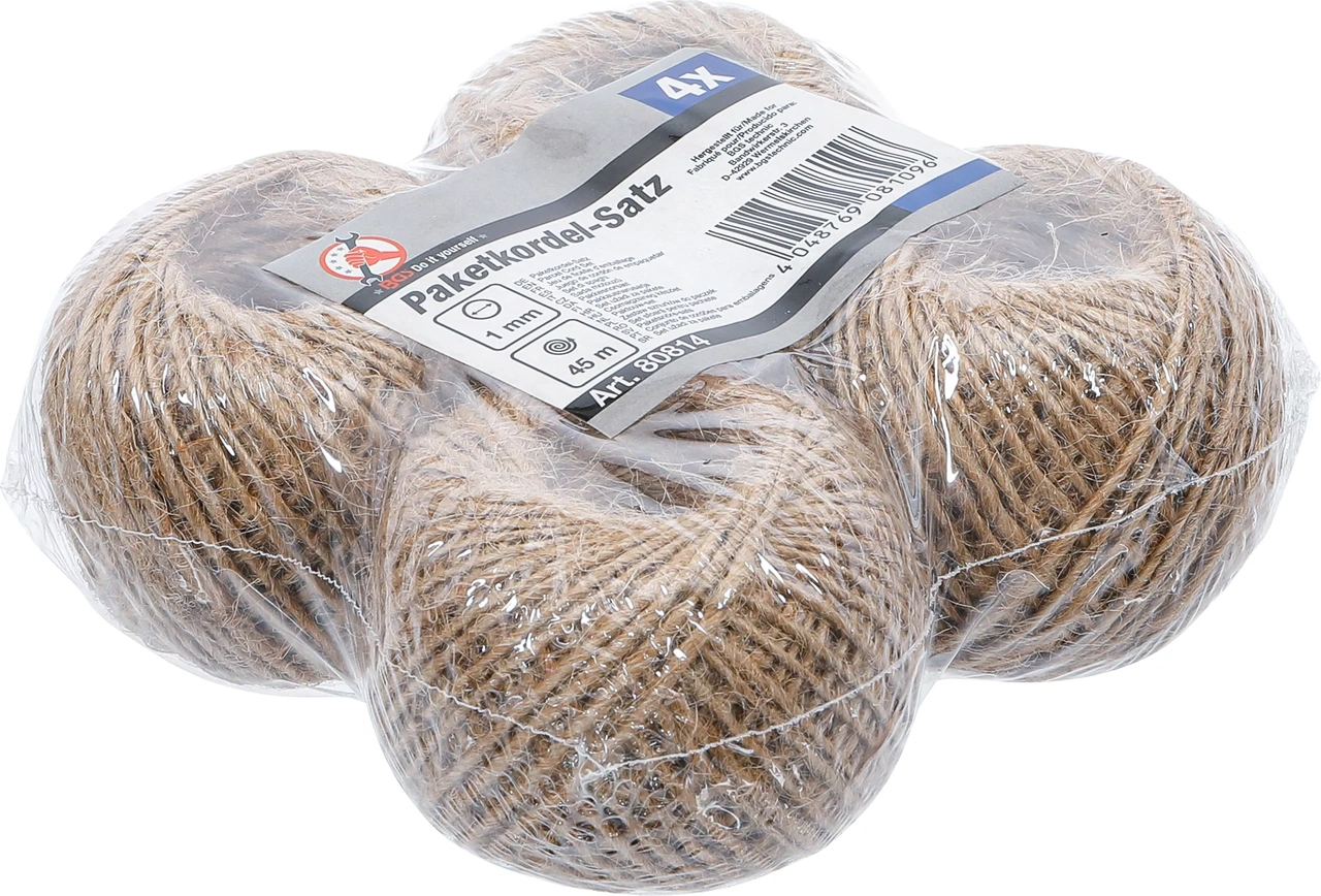 Paketsnöre-sats | 1 mm x 45 m | 4 delar
