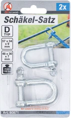 Schackel-sats | D-typ | 2 delar