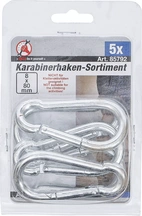 Karbinhake-sortiment | 8 x 80 mm | 5 delar