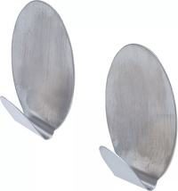 Rostfritt stål-klisterkrokar | 45 x 70 mm | 1,5 kg | 2 delar