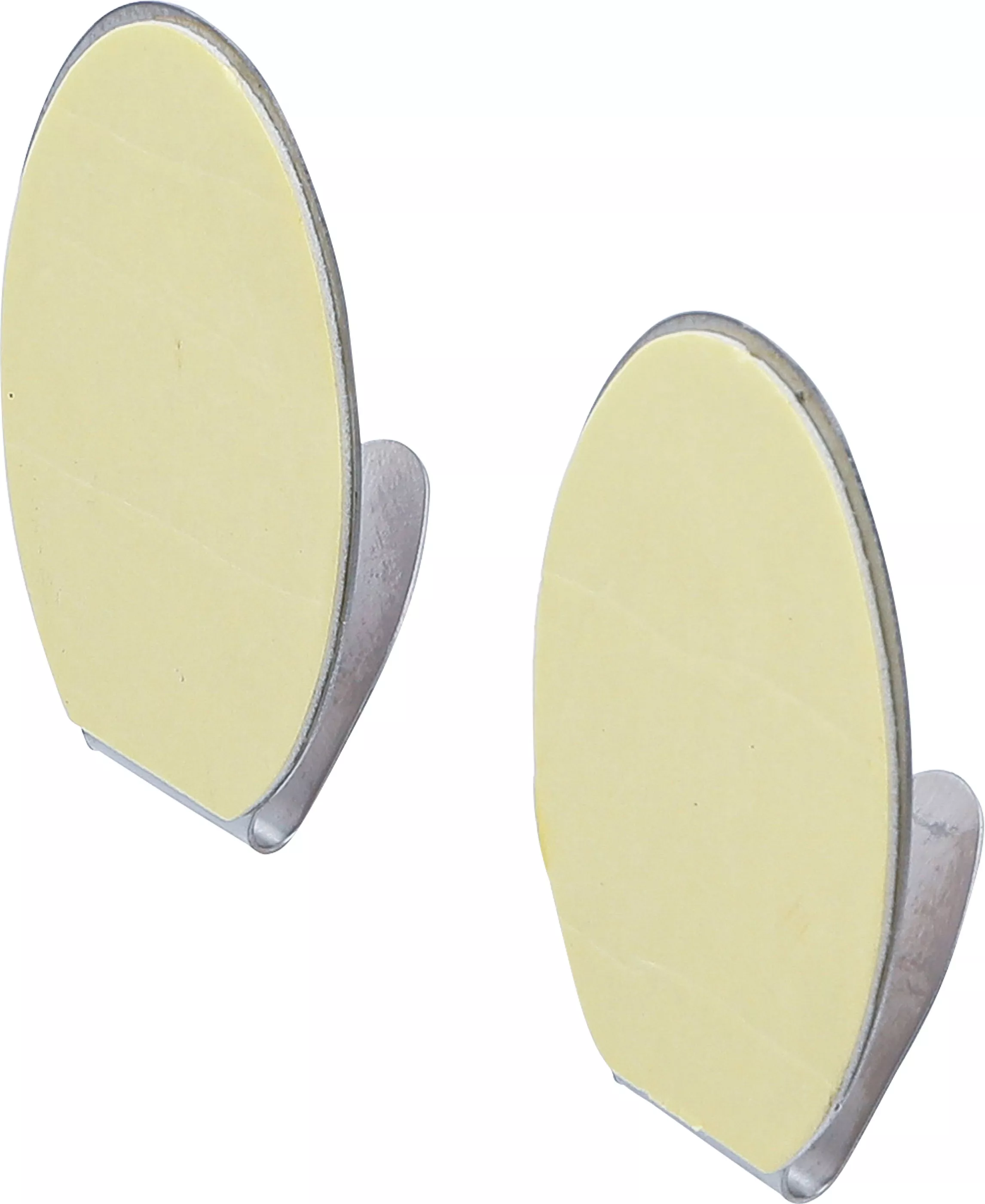 Rostfritt stål-klisterkrokar | 45 x 70 mm | 1,5 kg | 2 delar