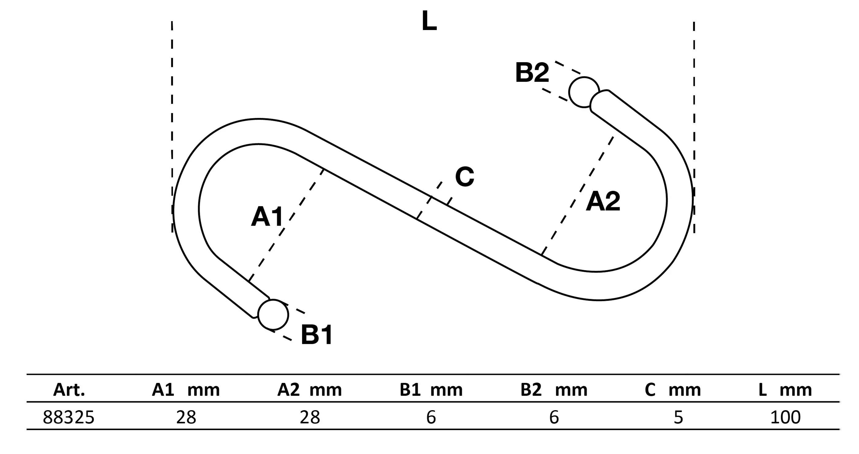 S-krok-sats | 100 mm | 5 delar