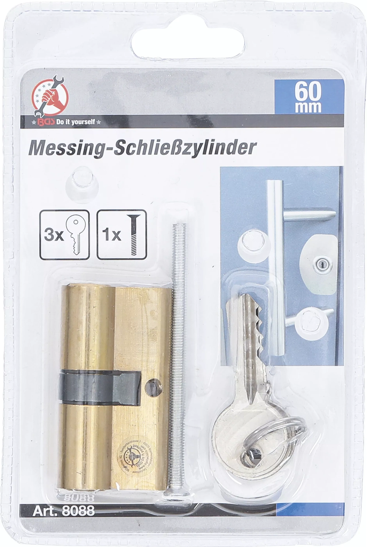 Mässing-Låscylinder | 60 mm