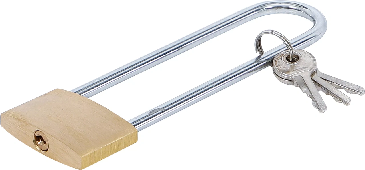 Mässing-Hänglås | Extra hög bygel | Ø 40 mm