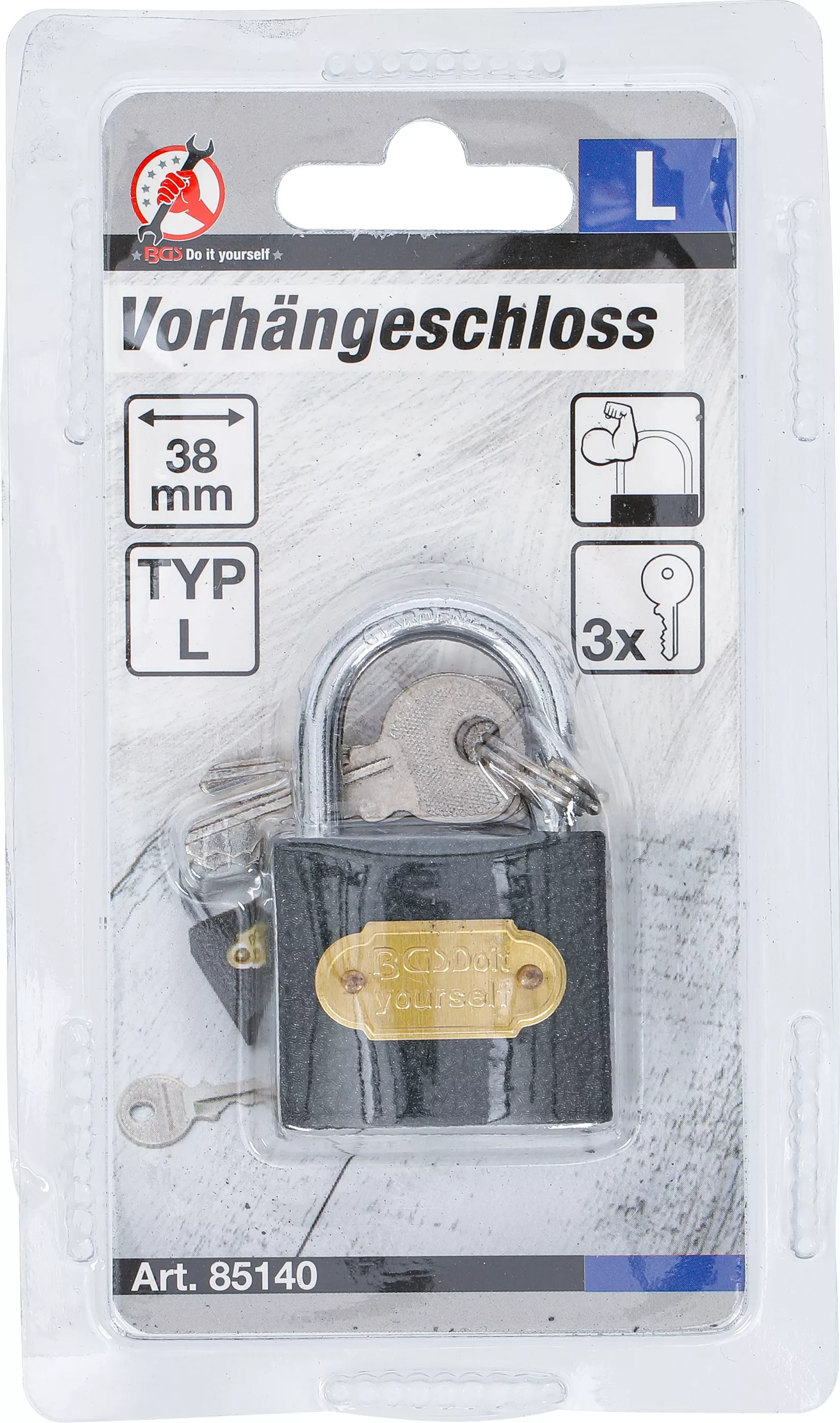 Hänglås | Typ L | 38 mm