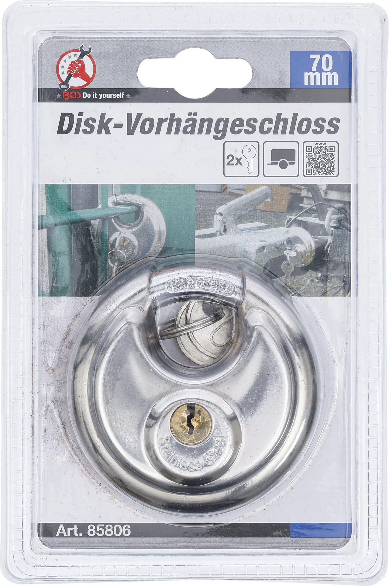 Disk-hänglås | 70 mm