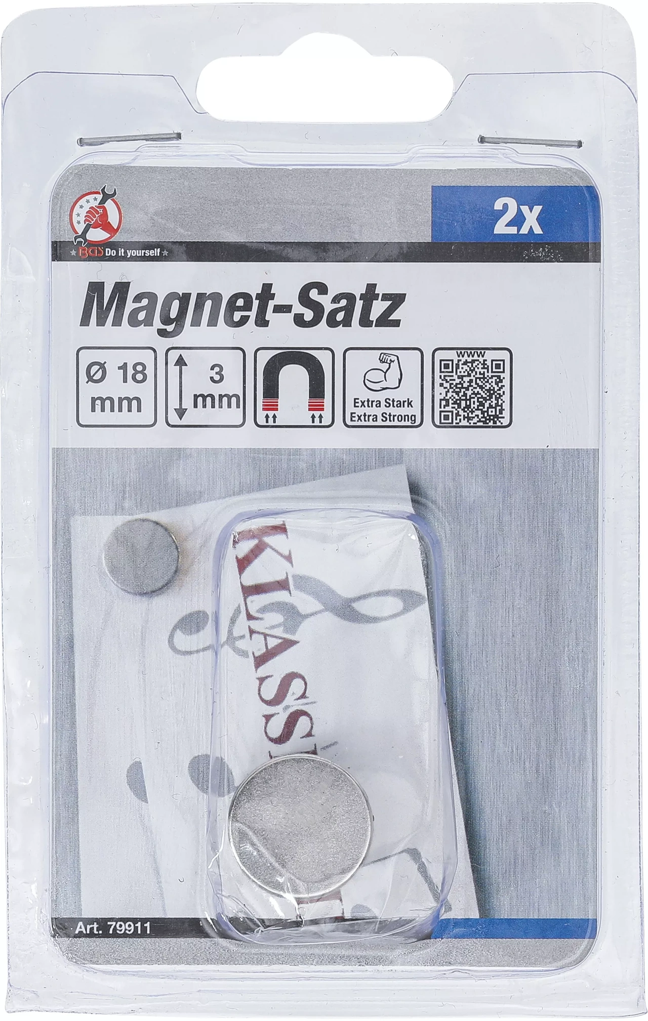 Magnet-sats | extra kraftig | Ø 18 mm | 2 delar
