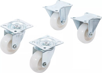 Fast-/Länkhjul-sats | PP-bana | 40 mm | 4 delar