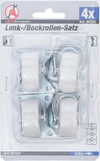 Fast-/Länkhjul-sats | PP-bana | 40 mm | 4 delar