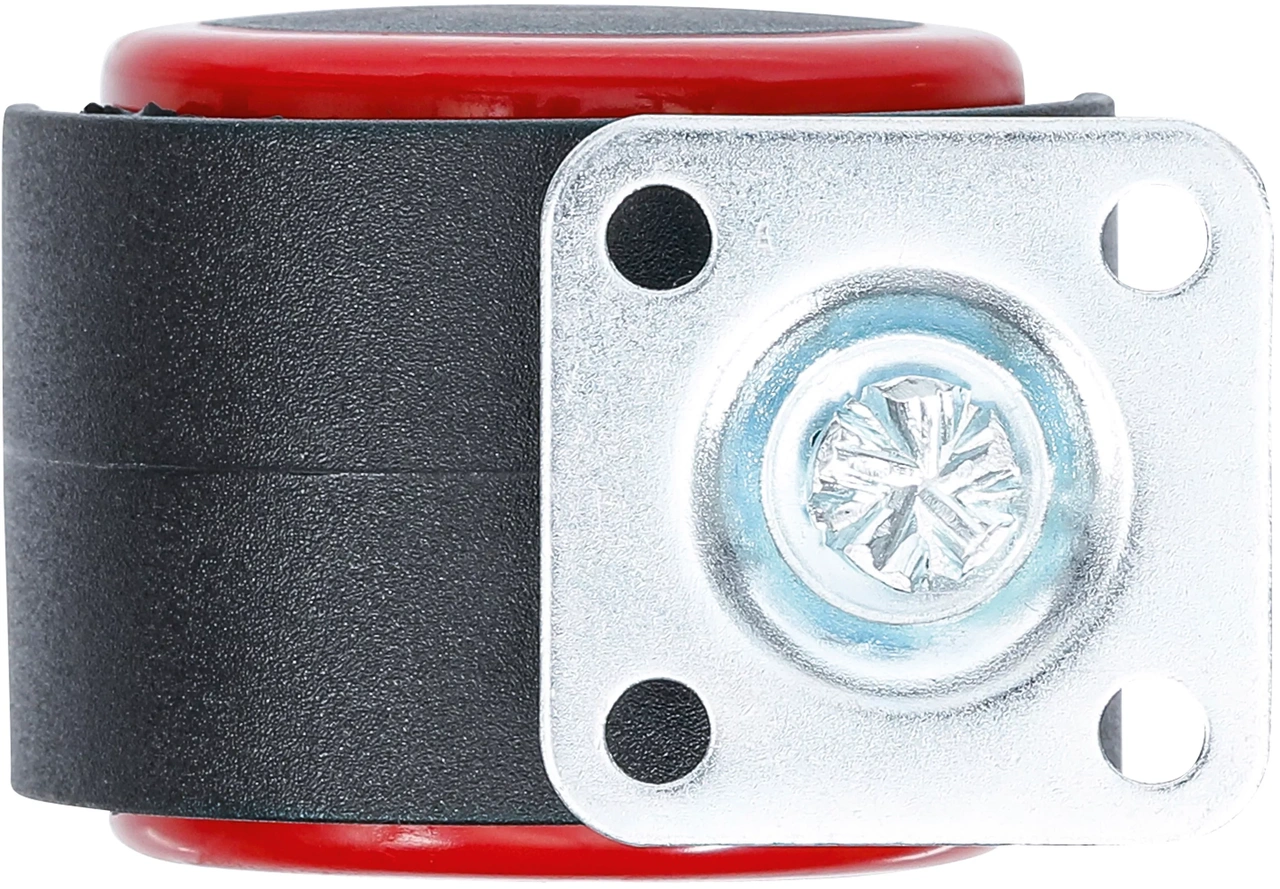 Dubbelhjul | röd/svart | 50 mm