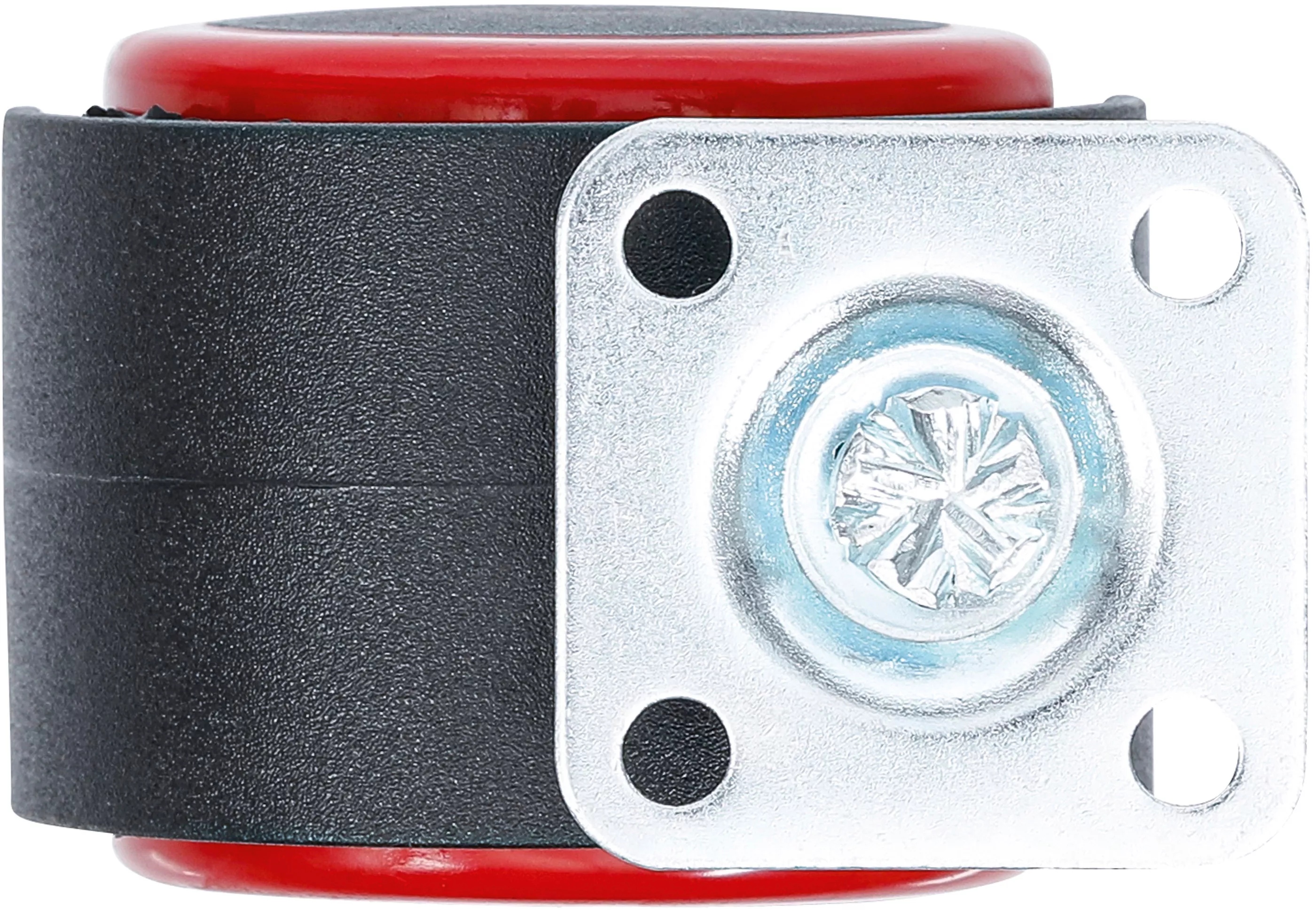 Dubbelhjul | röd/svart | 50 mm