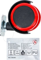 Dubbelhjul | röd/svart | 50 mm