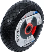 Hjul för transportkärra | PU, rött/svart | 260 mm