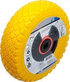 Hjul för transportkärra | PU, gult/svart | 260 mm