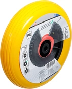 Skottkärrshjul | PU, gult/svart | 400 mm