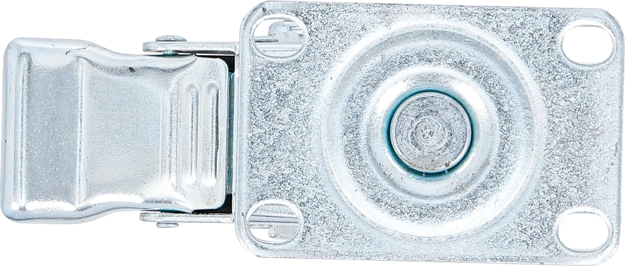 Länkhjul med broms| PU-bana | röd/svart | Ø 100 mm