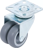 Länkhjul dubbel | TPR, PP-bana | Ø 50 mm