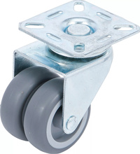 Länkhjul dubbel | TPR, PP-bana | Ø 50 mm