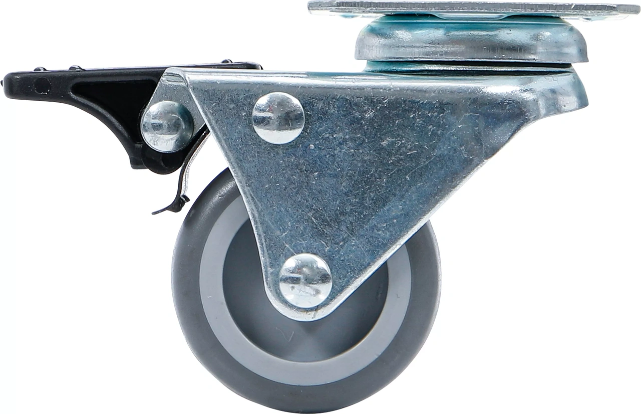 Länkhjul dubbel | TPR, PP-bana | med broms | Ø 50 mm