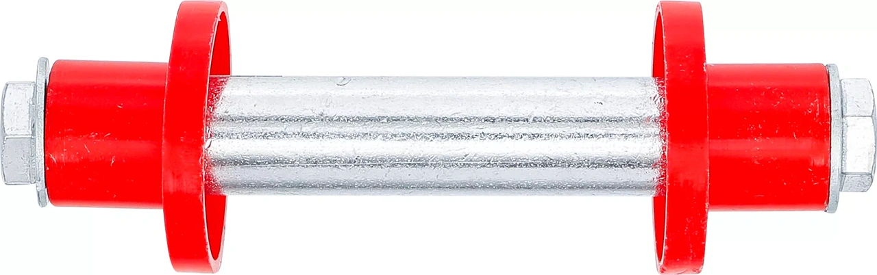 Axel-sats för skottkärrshjul | 128 mm | Ø 20 mm | Med 2 distanshylsor