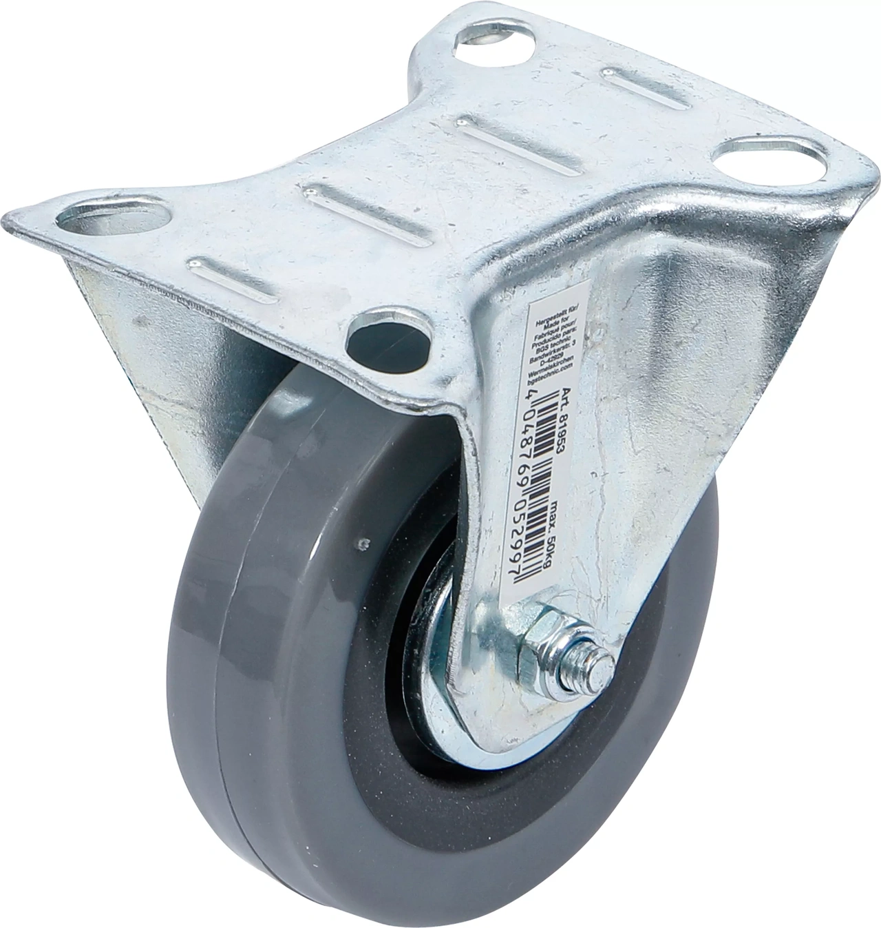 Fast hjul | PVC-bana | med skruvsockel | Ø 75 mm