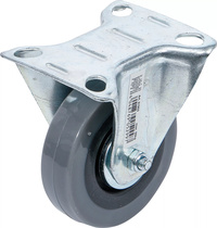 Fast hjul | PVC-bana | med skruvsockel | Ø 75 mm