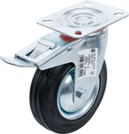 Länkhjul med broms | SBR-bana | med skruvsockel | Ø 125 mm