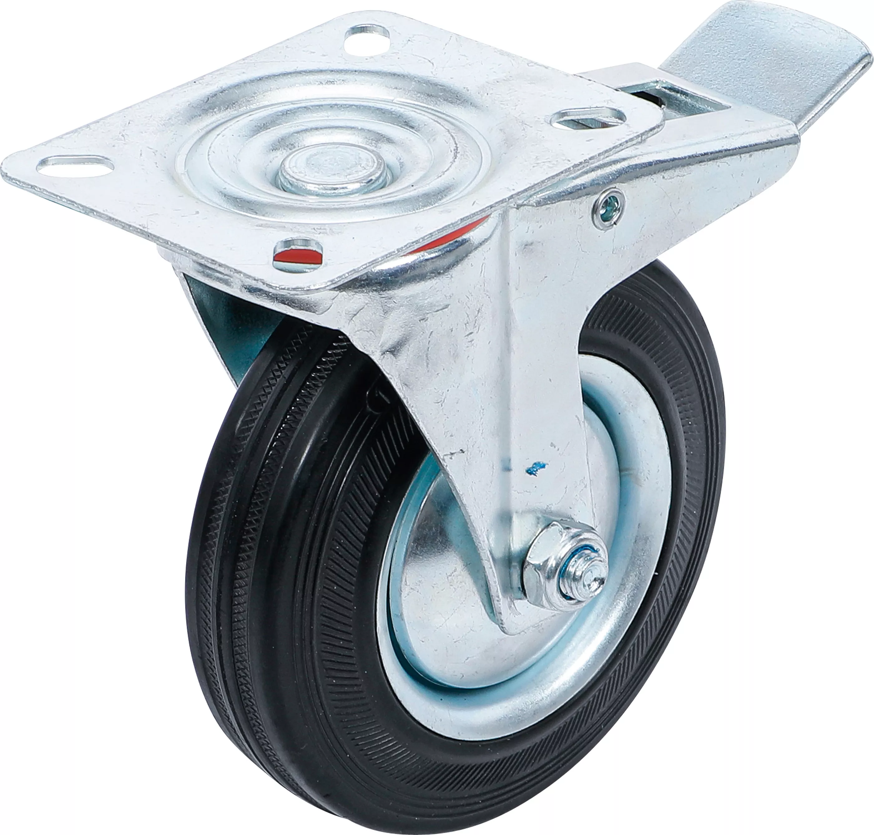 Länkhjul med broms | SBR-bana | med skruvsockel | Ø 125 mm