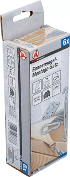 Solsegel-monteringssats | 6 delar