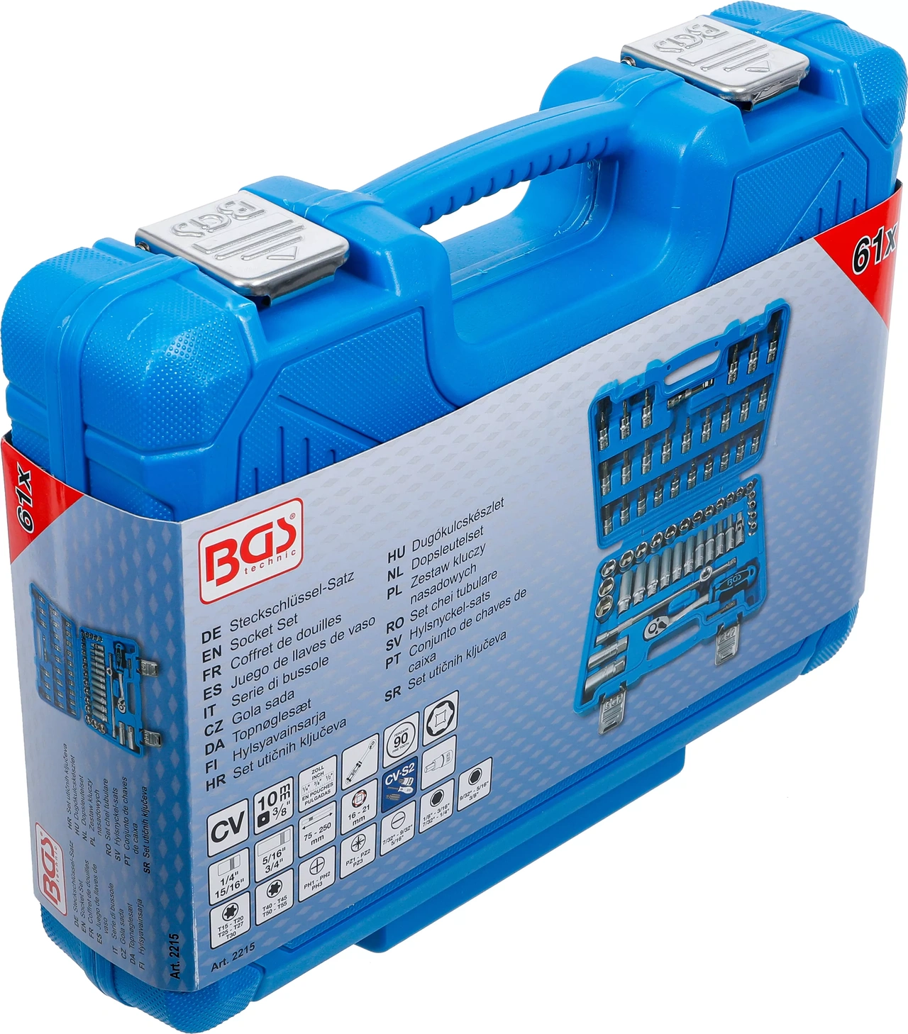 Hylsnyckelsats 3/8" Tum 61-delar