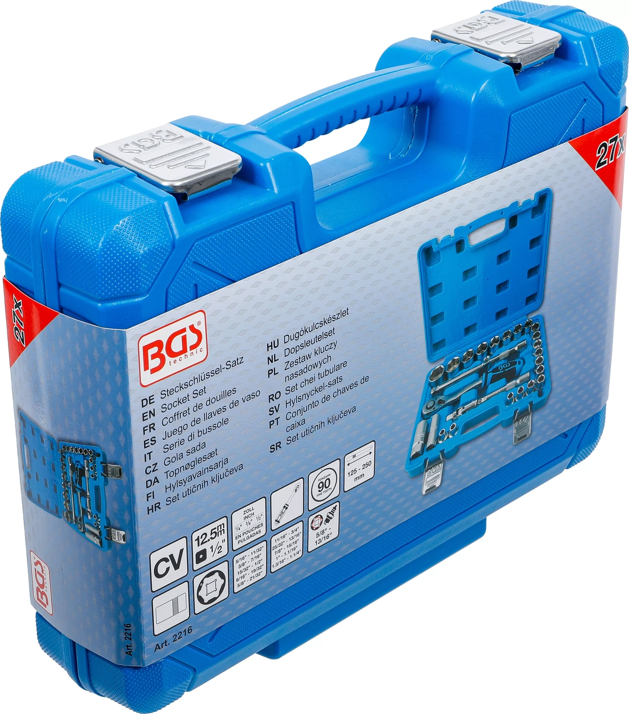 Hylsnyckelsats 1/2" Tum 27-delar