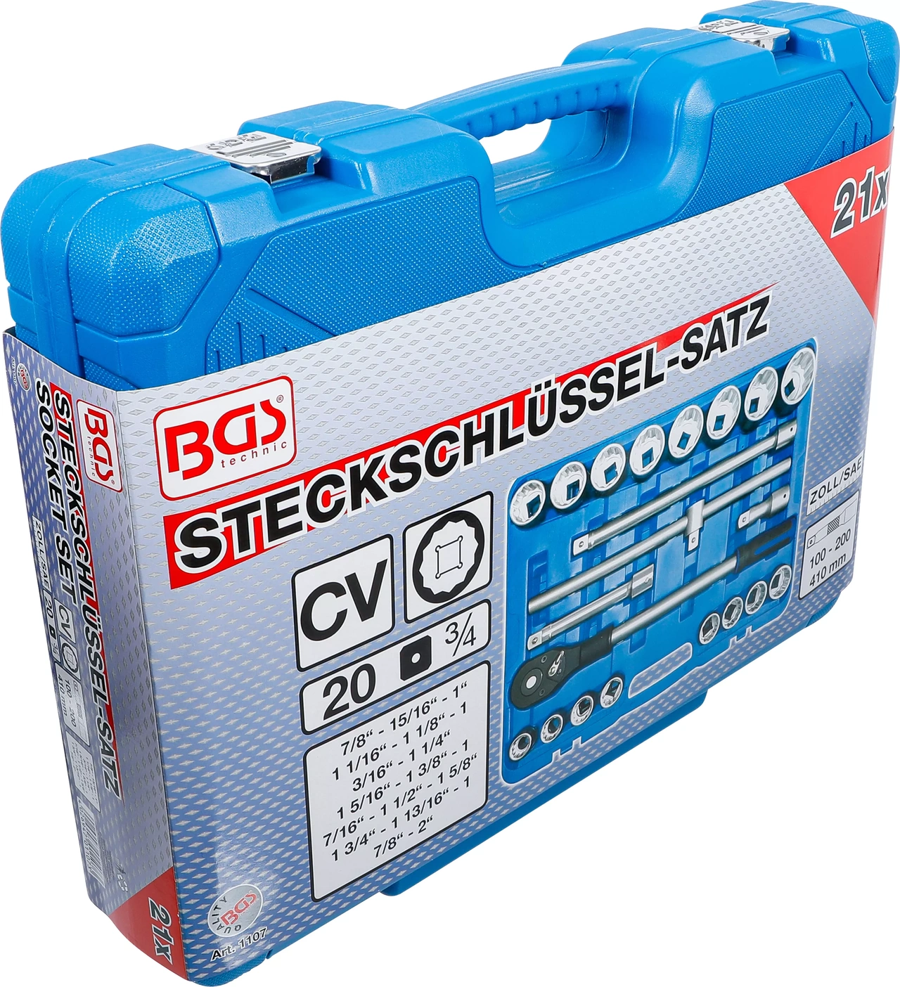 Hylsnyckelsats 3/4" Tum 21-delar