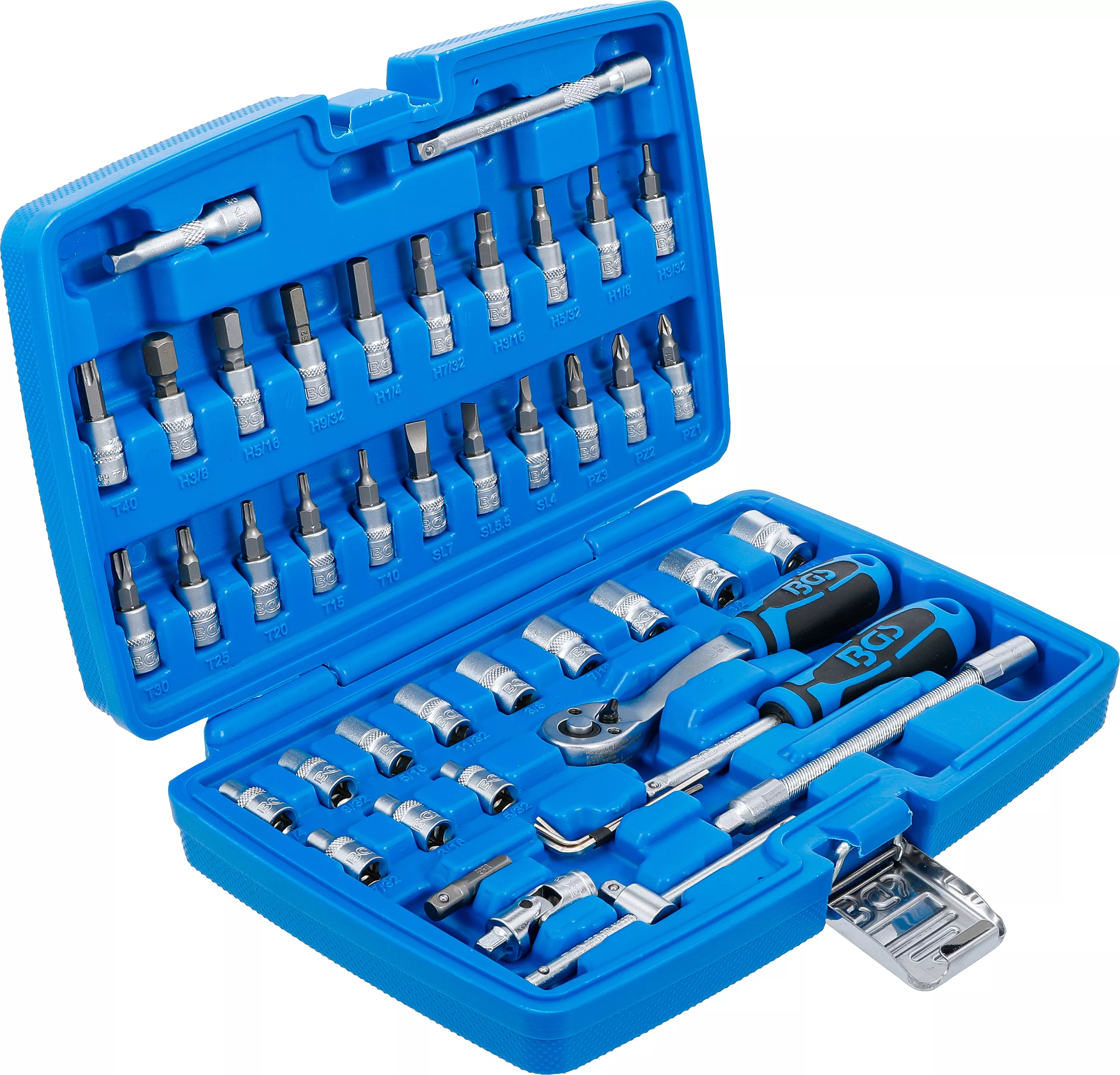 Hylsnyckelsats 1/4" Tum 46 delar