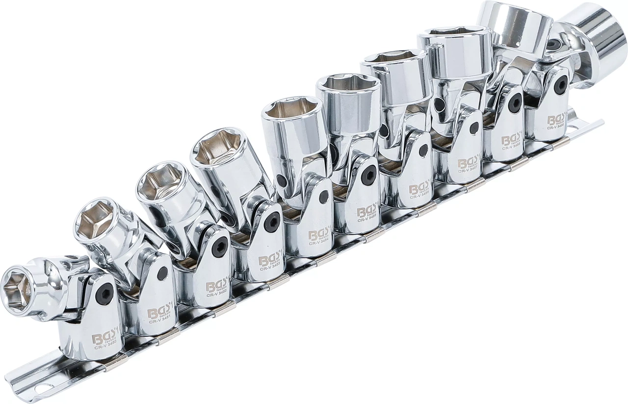 Hylssats 3/8" med led 10-delar 10-19mm  6-kant