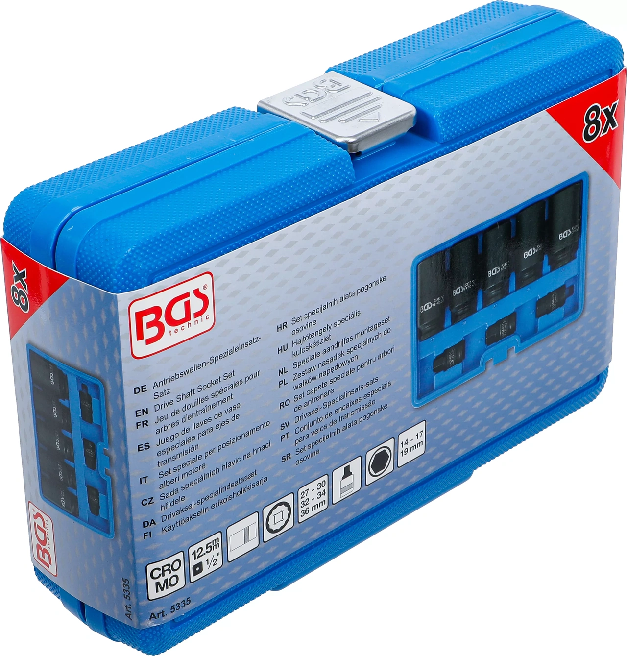 Hyls och Bitshylssats 1/2" för Drivaxlar 8-delar