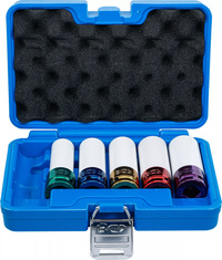 Hjulmutterhylssats 1/2" 6-delar (15, 17, 19, 21, 22mm och MS17)