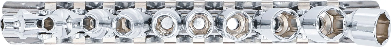 Hylssats 1/4" med led 10-delar 5-13mm 6-kant