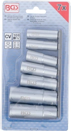 Hylssats 3/8" med slitsade hylsor 10-19 mm 7-delar