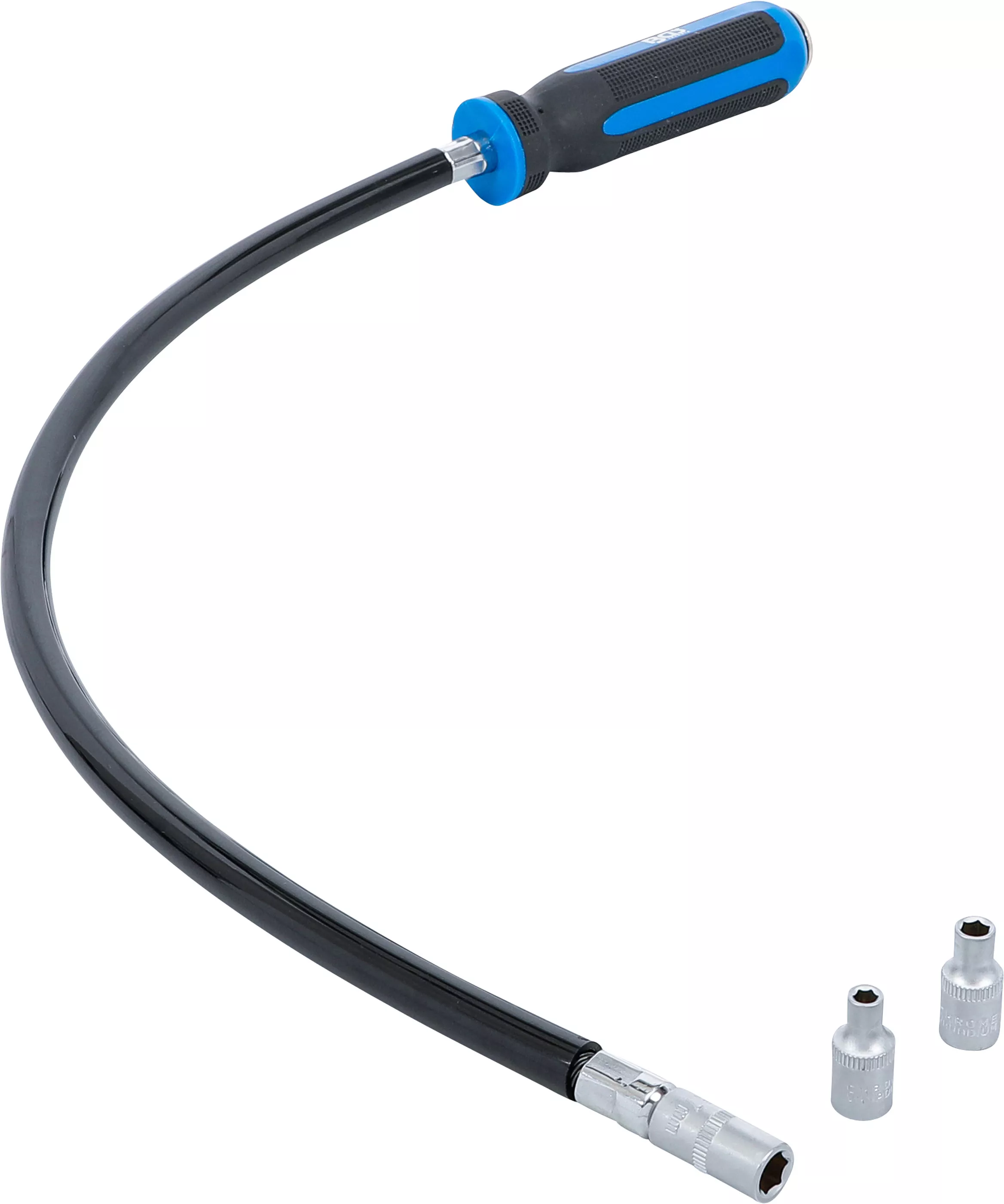 Slangskruvmejselsats 1/4" L. 500mm inkl. hylsor stl. 4, 5, 7mm 4-delar