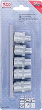 Hylssats 1/2" 3-kant 5-delar M5-M12 (8-16,5mm)