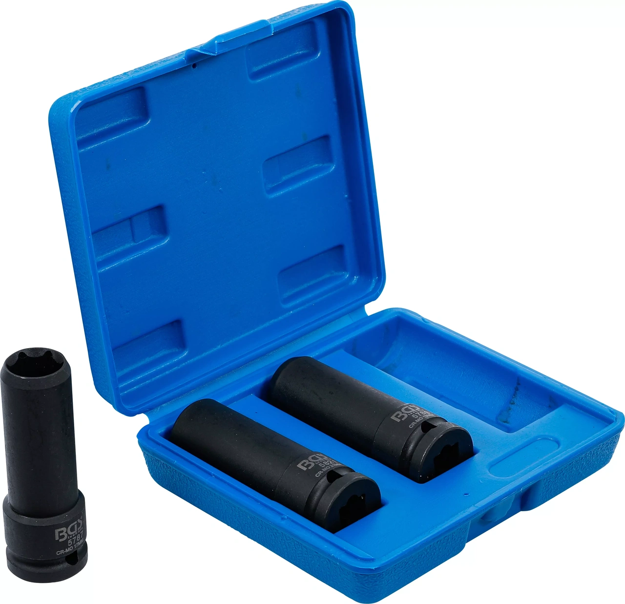 Kraft-special hyls-sats | 12,5 mm (1/2") | 17 / 19 / 21 mm | 3 delar