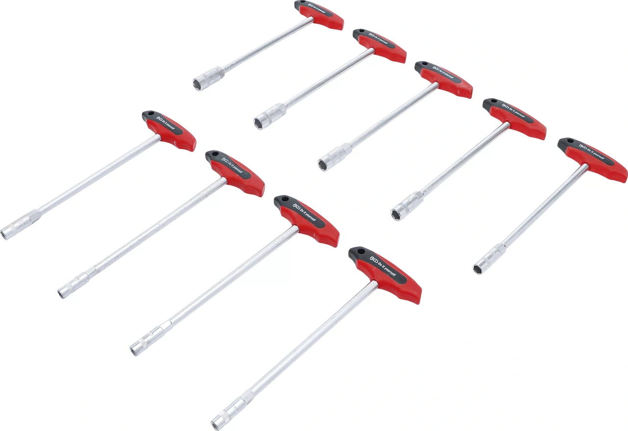 Hylsnyckel-sats med T-handtag | 6 - 14 mm | 9 delar