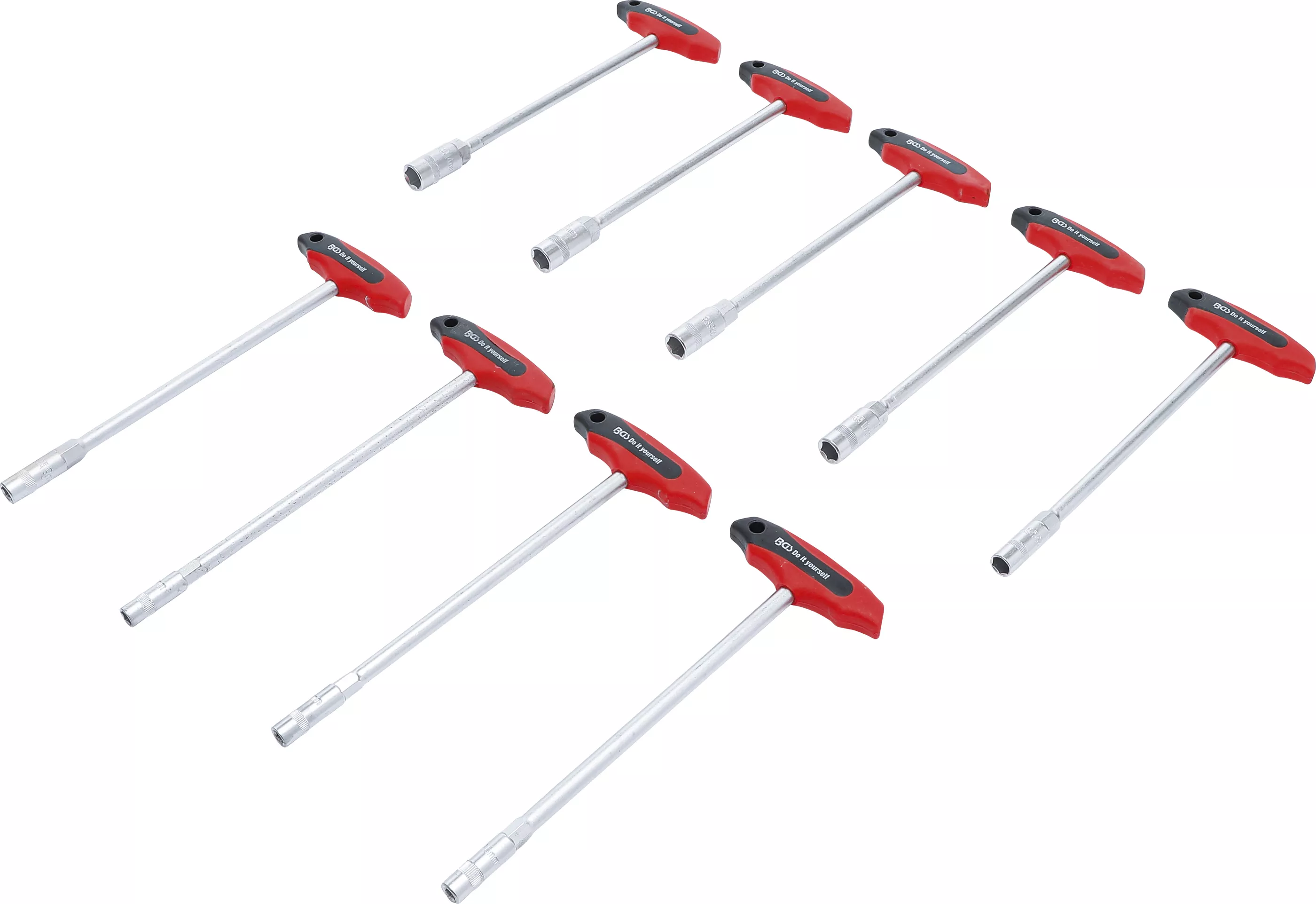 Hylsnyckel-sats med T-handtag | 6 - 14 mm | 9 delar