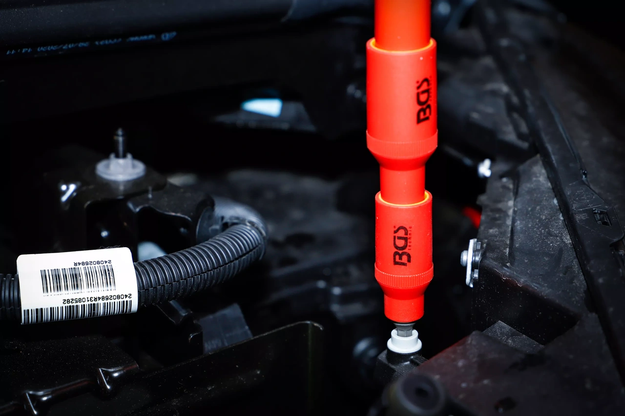 VDE-Bit-Insats-sats | anslutningsfyrkant 10 mm (3/8")/12,5 mm (1/2") | Inre sexkant 4 - 10 mm | 10 delar