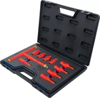 VDE-Bit-Insats-sats | anslutningsfyrkant 10 mm (3/8")/12,5 mm (1/2") | Inre sexkant 4 - 10 mm | 10 delar