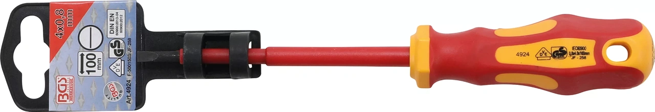 VDE-Skruvmejsel | Spår 4 mm | Klinglängd 100 mm